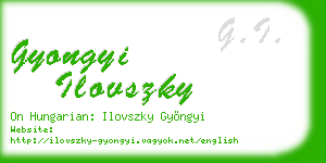 gyongyi ilovszky business card