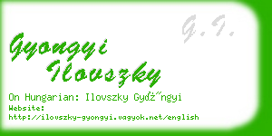 gyongyi ilovszky business card